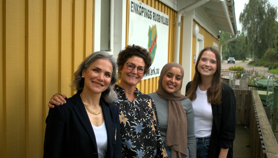 Aktiva. Rana Noureldin, Anja Nordenfelt, Ayaat Abdelaziz och Ellen Lindahl, Mamma United.