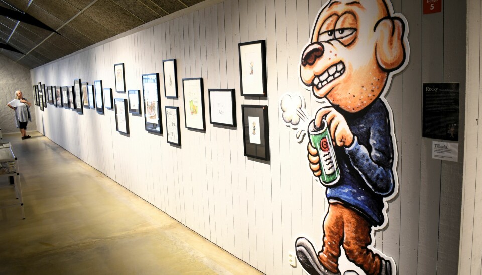 Tecknat. En utställning om Martin Kellermans seriefigur ”Rocky” pågår på Åbergs museum i Bålsta.