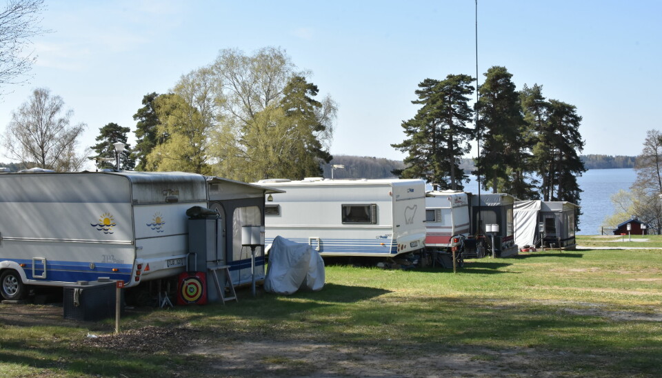 Kommunal camping. Bredsand i Enköpings kommun.