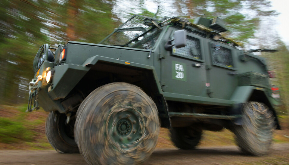 Militärfordon. Terrängbil av typen Galten.