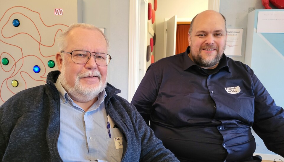 Carl-Johan Torstensson (M), från vänster, och Fredrik Andersson (S) från kommunfullmäktige deltog under dagen.– Undomarna tänker på hela kommunen; på såväl barn som vuxna och äldre. Den här dagen får vi alla chansen att prata direkt med varandra, vilket är både inspirerande och betydelsefullt, sa de.