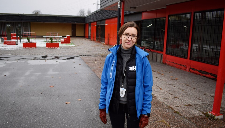 På torget. Carina Weir, vd på Enköpings Hyresbostäder, EHB.