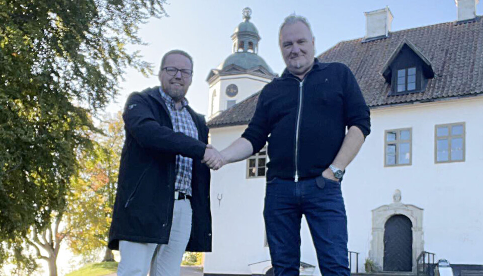 Gör (hand)slag i saken. Håbo Affärsnärverk bjuder in alla företag i regionen på en prova-på-dag den 12 december. På bild från vänster: Daniel Bjernedal och Jörgen Allstedt.