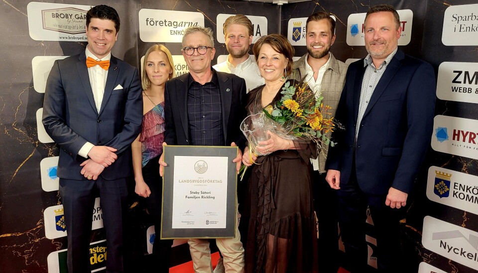 Familjen Rickling (Staby Säteri) var på plats och tog emot priset Årets lantbruksföretag.