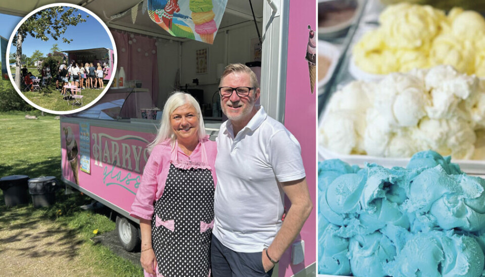 Glasstruck. Pernilla Eriksson äger och driver Harrys Glass tillsammans med sin man Jocke Göransson. Parets hund Harry inspirerade till foodtruckens namn.