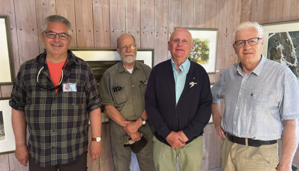 Utställning med natur i fokus. Från vänster: Jony Eriksson, Lennart Pettersson, Torbjörn Forsberg och Bo Lundwall. Mikael Sunnerstrand och Jaroslav Chudy ställer också ut men saknas på bilden.