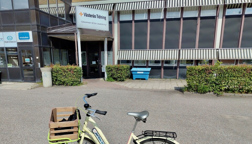 Framme. Västerås Tidnings redaktion i Västerås. Framme. Västerås Tidnings redaktion i Västerås.