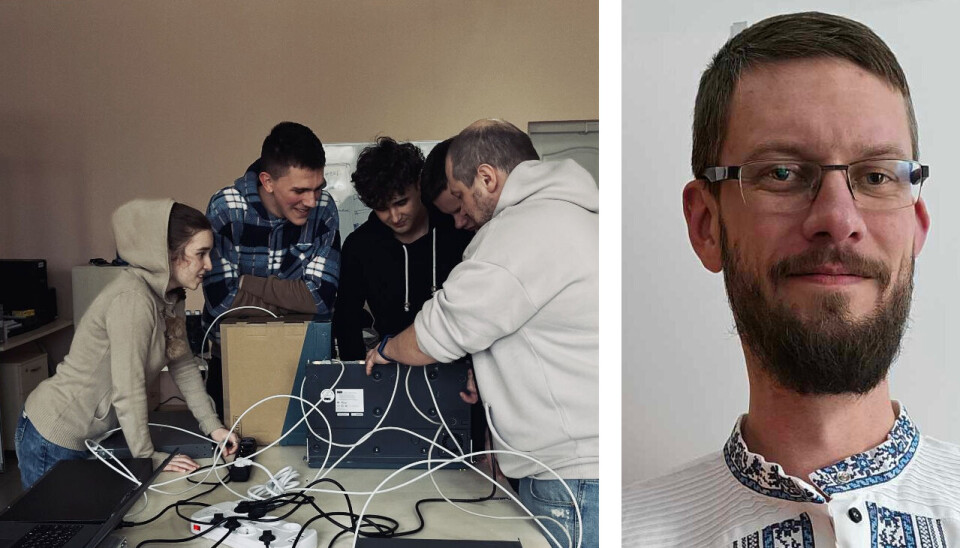 Teknikhjälp. Alexander Borg, bilden till höger, samlar in teknikprylar till Ukraina. Teknikhjälp. Alexander Borg, bilden till höger, samlar in teknikprylar till Ukraina.