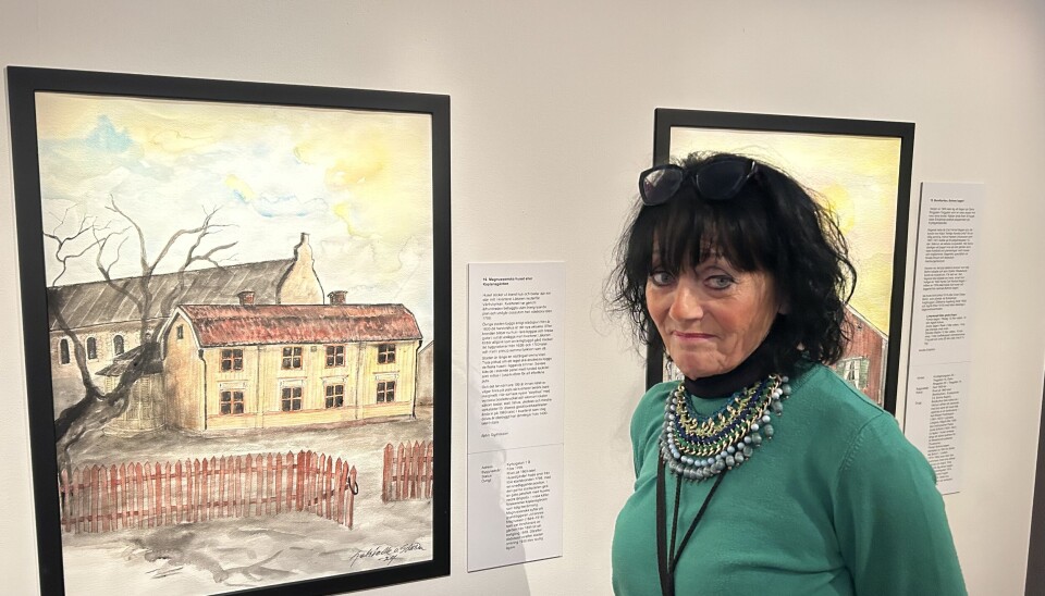 Gabriella von Schrowes utställning om det gamla Enköping fortsätter på museet.