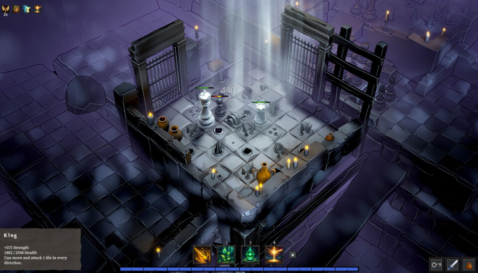 En screenshot av nya spelet Petrified Pawns.