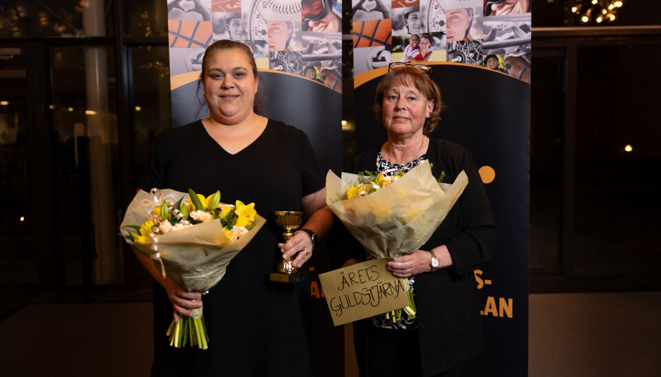Årets guldstjärna. Maria Bakas och Kristina Kumblad.