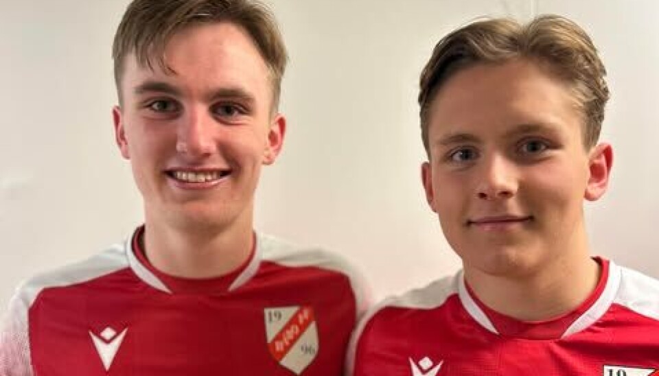 Femmålsskytt. Succémålskytten Lucas Madsen och Wilmer Holmqvist, nyförvärv inför säsongen som även han gjorde en fin insats i matchen.