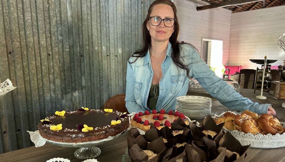 Linnéa Holländer öppnar sitt kafé - Blåbo Café, första helgen i juli. Kaféet ligger i en ombyggd ladugård från 1862 och här serverar hon hembakat och gott fika i den mysigt inredda ladan som ligger mellan Enköping och Skolsta.