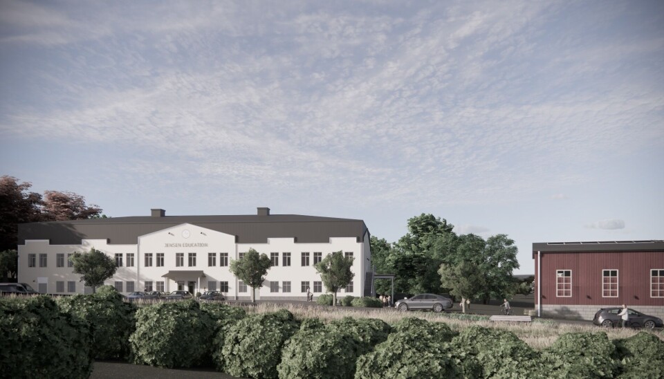 Ny grundskola. Här är en visualisering av hur den nya skolan i Storskogen kommer att se ut när den står färdig.